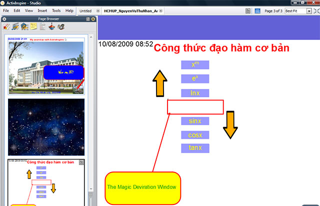 Tạo các công thức toán học trên ActivInspire