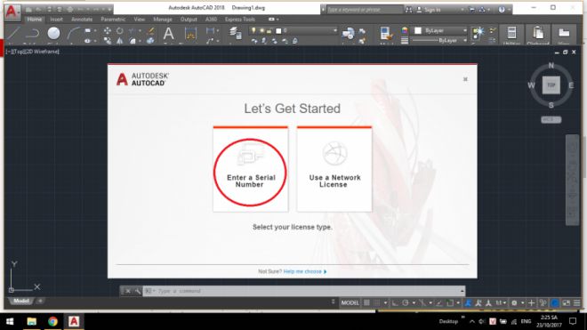 crack autocad 2018 bước 1