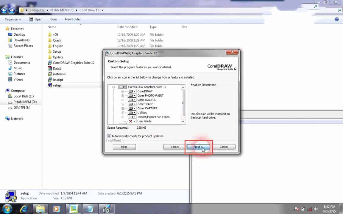 bước 5 cài đặt CorelDraw 12 Full Crack