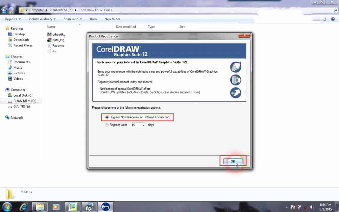 bước 7 cài đặt CorelDraw 12 Full Crack