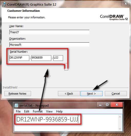 bước 4 cài đặt CorelDraw 12 Full Crack