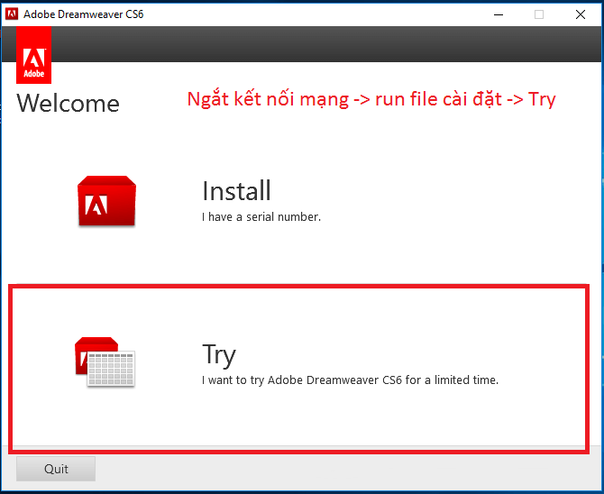 hướng dẫn cài đặt dreamweaver cs6 hình 1