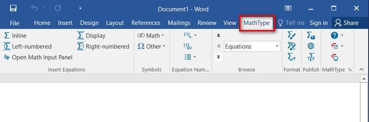 mathtype trong word