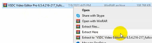 giải nén VSDC Free Video Editor full crack