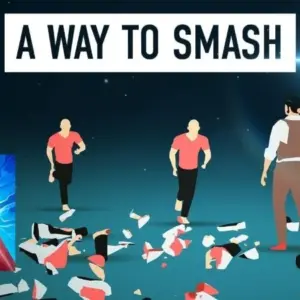Mô tả ảnh: Giao diện game A Way To Smash Logic 3D Fight với nhân vật chính đang chuẩn bị chiến đấu