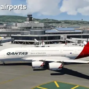 Mô tả hình ảnh: Hình ảnh giới thiệu game Aerofly FS 2020 với một chiếc máy bay đang bay trên bầu trời