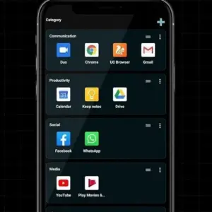 Alpha Hybrid Launcher 4D theme mod android