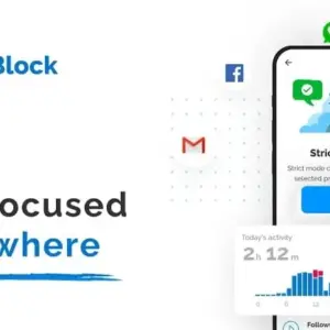 Mô tả ảnh: Giao diện ứng dụng AppBlock với các ứng dụng bị khóa.