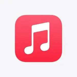 Mô tả ảnh: Giao diện ứng dụng Apple Music với logo quả táo đặc trưng