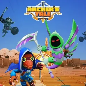 Mô tả ảnh: Hình ảnh giao diện game Archer's Tale với nhân vật chính đang chuẩn bị bắn cung.