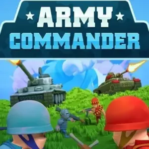 Mô tả ảnh: Hình ảnh game Army Commander với giao diện chiến đấu và các đơn vị quân