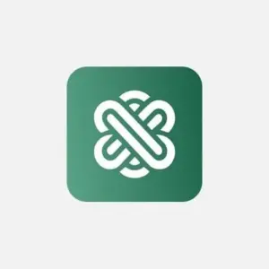 Mô tả hình ảnh: Giao diện ứng dụng Ask AI với logo và nền xanh dương.