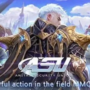 Mô tả ảnh: Hình ảnh nhân vật chính trong game ASU với tạo hình mạnh mẽ, sẵn sàng chiến đấu.