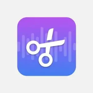 Mô tả ảnh: Giao diện ứng dụng Audio Editor & Ringtone Maker với các tính năng chỉnh sửa âm thanh.