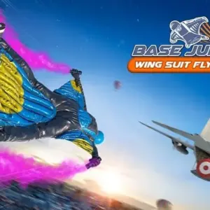 Base Jump Wing Suit Flying