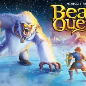 Mô tả ảnh: Hình ảnh giới thiệu game Beast Quest với nhân vật chính và quái vật