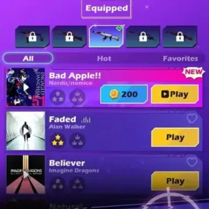 Mô tả hình ảnh: Giao diện game Beat Shooter với khẩu súng và các nốt nhạc