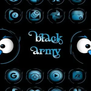 Black Army Sapphire Icon Pack MOD (Mở khóa Premium) 200.0 (135M) 7 Black Army Sapphire Icon Pack mod 1 1
