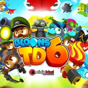 Mô tả hình ảnh: Giao diện game Bloons TD 6 với nhiều khỉ và bóng bay