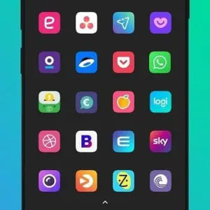 Mô tả hình ảnh: Giao diện ứng dụng Borealis với các icon được tùy chỉnh