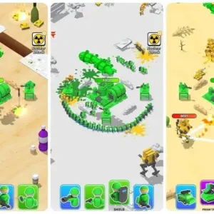 Alt text: Giao diện game Cartoon Army với hình ảnh quân đội hoạt hình đầy màu sắc