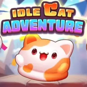 Mô tả hình ảnh: Giao diện game Cat Adventure với hình ảnh chú mèo chiến binh