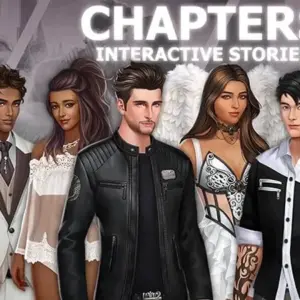 Mô tả hình ảnh: Giao diện game Chapters với hình ảnh một cặp đôi đang ôm nhau.