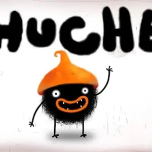 Mô tả ảnh: Nhân vật CHUCHEL đang cố gắng lấy quả anh đào.