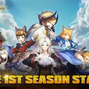 Mô tả hình ảnh: Giao diện game Clash Row với hình ảnh các chiến binh và tháp phòng thủ.
