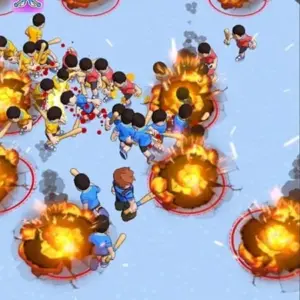 Mô tả hình ảnh: Giao diện game Clone Crazy Footman với hình ảnh quân lính đang chiến đấu