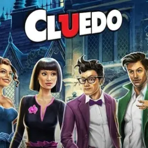 Mô tả hình ảnh: Giao diện game Cluedo với hình ảnh các nhân vật và bàn cờ