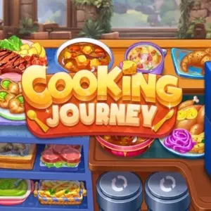 Mô tả hình ảnh: Giao diện game Cooking Journey với hình ảnh đầu bếp nữ đang nấu ăn.