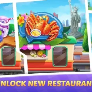 Cooking Train Food Games mod android