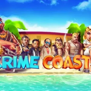 mô tả hình ảnh: Giao diện chính của game Crime Coast HD với hình ảnh thành phố và các tòa nhà
