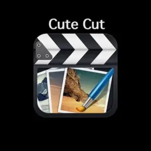 Mô tả ảnh: Giao diện chính của ứng dụng Cute CUT với các công cụ chỉnh sửa