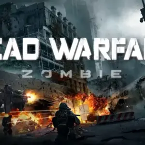 Mô tả hình ảnh: Hình ảnh game DEAD WARFARE: Zombie với cảnh nhân vật chính đang chiến đấu với zombie.
