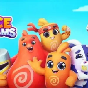 Mô tả ảnh: Giao diện chính của game Dice Dreams với hình ảnh nhân vật chính Bob và khung cảnh vương quốc đầy màu sắc.