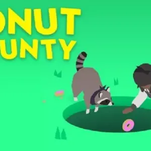 Mô tả trò chơi Donut County với hình ảnh một cái hố