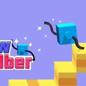 mô tả hình ảnh: Giao diện game Draw Climber với nhân vật đang vượt chướng ngại vật.
