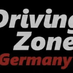 Mô tả hình ảnh: Giao diện game Driving Zone: Germany Pro với một chiếc xe đang di chuyển trên đường