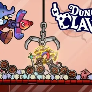 Mô tả hình ảnh về giao diện game Dungeon Clawler với nhân vật chính là chú thỏ và máy gắp thú bông
