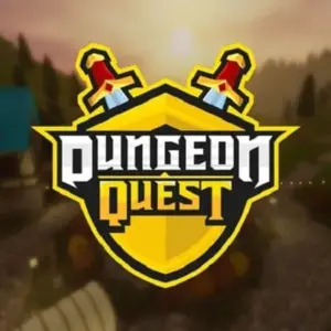 mô tả hình ảnh: Giao diện game Dungeon Quest với nhân vật và quái vật