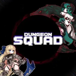 Mô tả hình ảnh: Giao diện game Dungeon Squad với nhân vật chính và quái vật