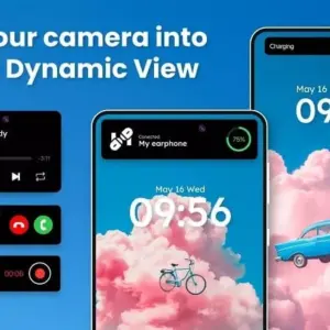 Mô tả hình ảnh: Giao diện Dynamic View AZ với thông báo cuộc gọi đến