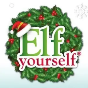 Mô tả hình ảnh: Giao diện ứng dụng ElfYourself với hình ảnh những chú yêu tinh nhảy múa.