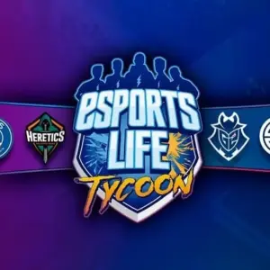 Mô tả hình ảnh: Giao diện game Esports Life Tycoon với hình ảnh một game thủ đang thi đấu