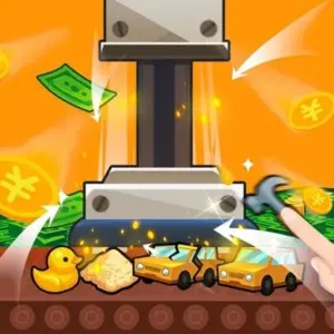 Mô tả hình ảnh: Giao diện game Factory Inc với dây chuyền sản xuất hiện đại