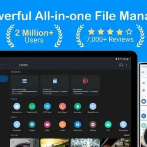 Mô tả hình ảnh: Giao diện chính của ứng dụng File Manager TV USB OTG Cloud trên Smart TV.