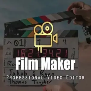 Mô tả ảnh: Giao diện chính của ứng dụng Film Maker Pro với các công cụ chỉnh sửa video chuyên nghiệp.