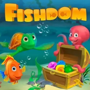 Mô tả hình ảnh: Giao diện game Fishdom với hình ảnh chú cá hề Nemo đáng yêu
